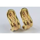 A Pair of Continental 18ct Gold Earrings