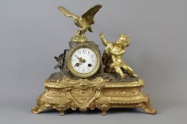 Late 19th Century French Gilt/Bronze Mantle Clock