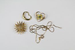 An Edwardian-Style 14ct Yellow Gold and Seed Pearl Brooch/Pendant