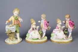 A Set of Three Unterweissbach Porcelain Figures