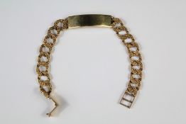 A Gentleman's 9ct Gold Curb Link Bracelet