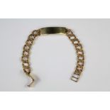 A Gentleman's 9ct Gold Curb Link Bracelet