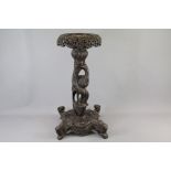 A Late 19th Century Chinese Carved Occasional Torchere/Jardiniere Stand