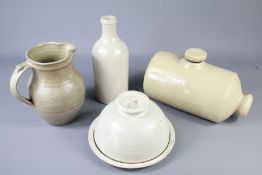 A Collection of Four Stoneware Items in Ray Finch winchcombe Pottery Jug