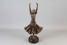 After D H Chiparus Art Deco-Style Figurine