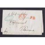 1859 folded entire addressed to France written from St Petersburg dated 16th Nov 1859 cancelled by