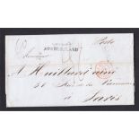 1857 folded entire addressed to France written from St Petersburg dated 28th Oct 1848,