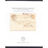 Dutch East Indies 7½c postal stationery card used 1892 from Bandjermasia, Eastern Borneo to Wien,