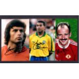 Football: 12 autographed 15 x 10 cm colour photos.