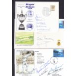 Cricket: Range of Cricket covers all signed, many multi signed, incl.