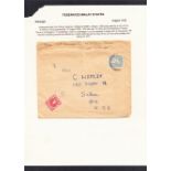 1938 underpaid letter Klang, Selangor to Salem, Oregon,