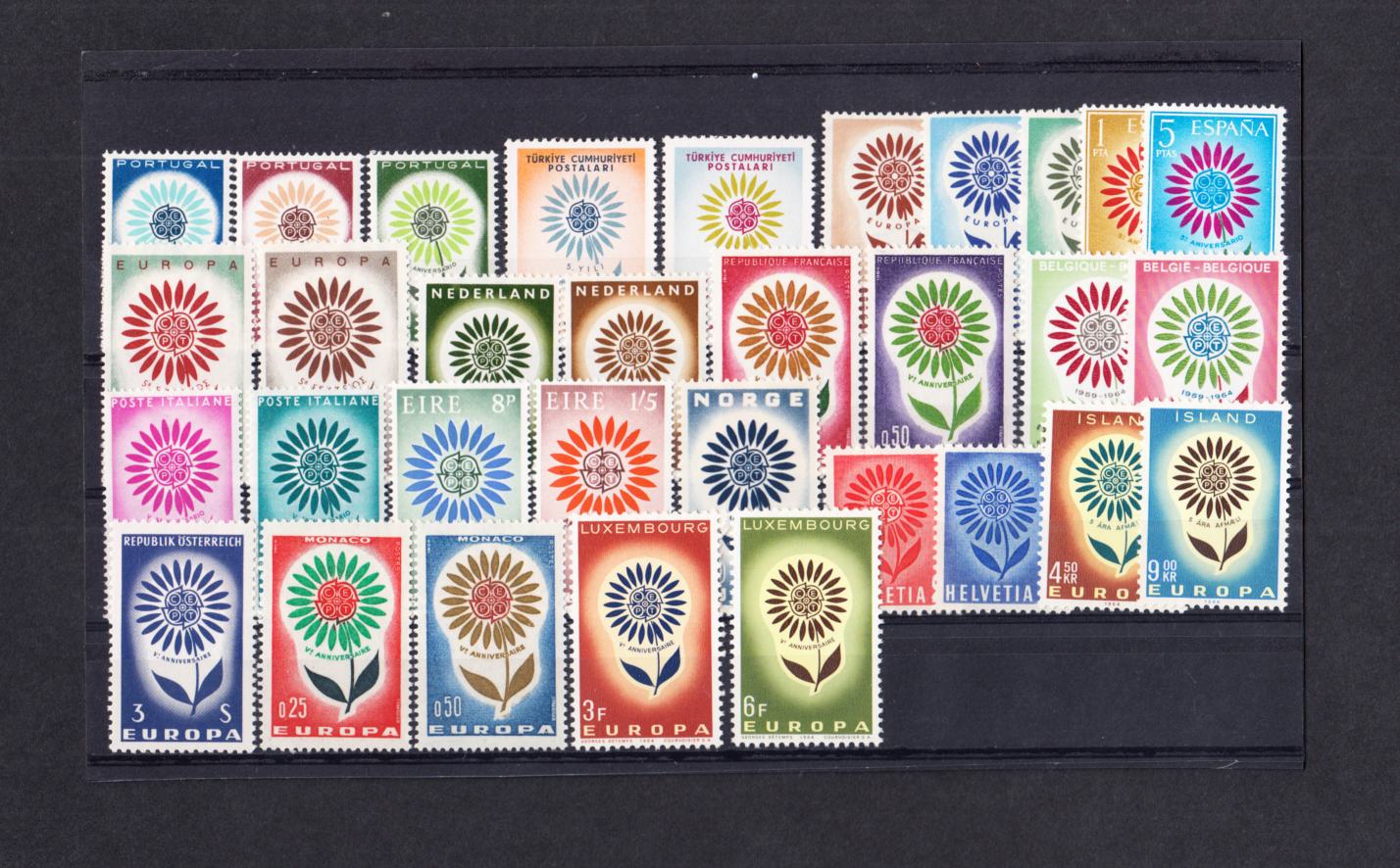 Europa: 1964 & 1965 sets U/M incl. Cyprus & Portugal.