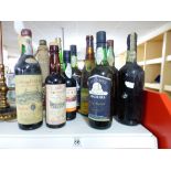 11 BOTTLES OF ALCOHOL INCLUDING AMONTILLADO & BLANDY'S MADEIRA