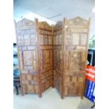 3 FOLD CARVED SCREEN