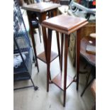 2 WOODEN JARDINIERE STANDS