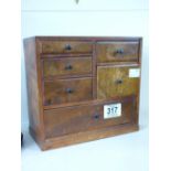 WOODEN JEWELLERY CHEST OF DRAWERS 19 X 21 CMS