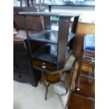 2 TIER SIDE TABLE + 1930s ART DECO STYLE TABLE