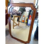 LARGE BEVELLED MIRROR WITH INLAID FRAME