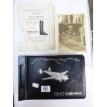 PHOTOGRAPH ALBUM WITH PICTURES OF U.S SERVICEMEN, PLANES & LOCOMOTIVES