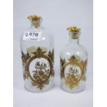 2 DECORATIVE CHEMIST BOTTLES