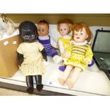 4 VINTAGE DOLLS