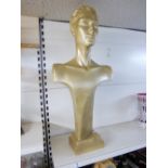 ART DECO STYLE GILT FINISH BUST