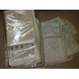 BOX OF ASSORTED VINTAGE SHEET MAPS