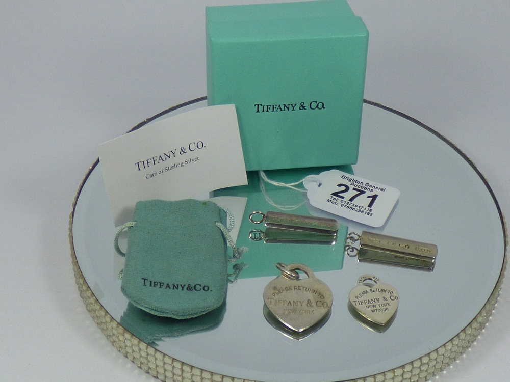 4 X TIFFANY & CO PENDANTS MARKED 925