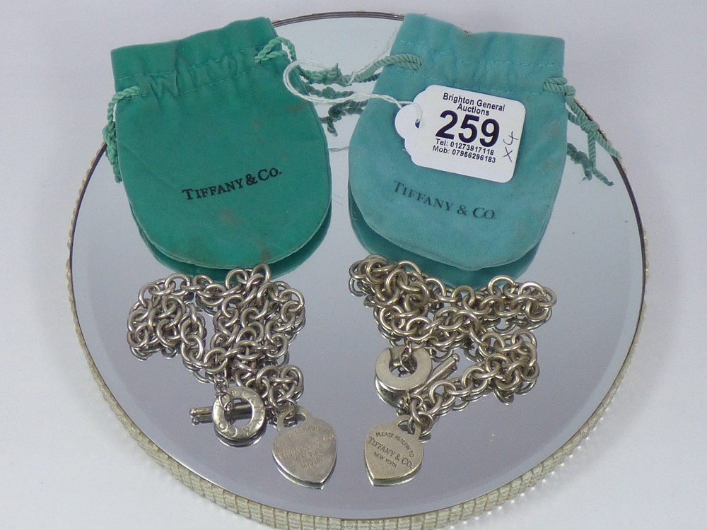 2 X TIFFANY & CO CHAINS, MARKED 925