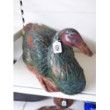 CARVED & PAINTED WOODEN GOOSE