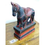 WOODEN FIGURE OF A HORSE