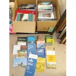 2 BOXES OF BOOKS, MAINLY GUIDE BOOKS, UK