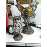 2 X TIFFANY STYLE LAMPS (1 X A/F)