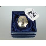 HALL MARKED SILVER GOLF PILL BOX 20.80 GRAMS