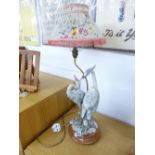 TABLE LAMP DECORATED WITH HERONS