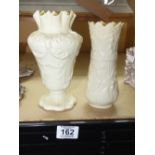 2 BELLEEK VASES