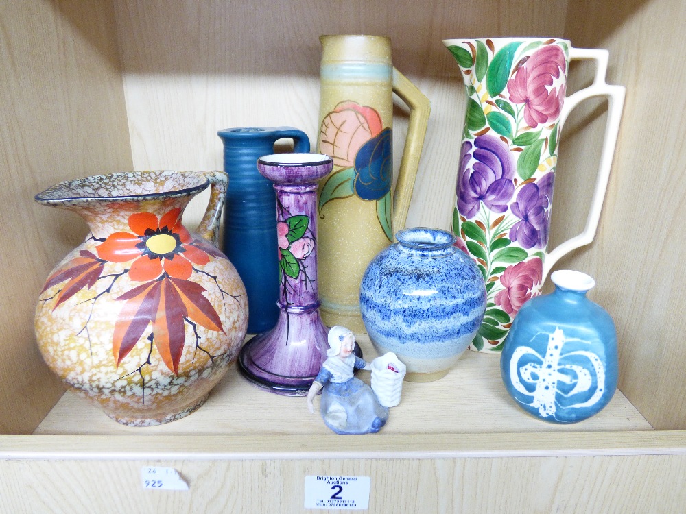 QUANTITY OF CERAMICS INCLUDING WADE DECO JUG