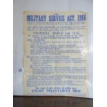 ORIGINAL THE MILITARY SERVICE AT 1916 POSTER NO 153 THE ABBEY PRESS WESTMINSTER 38W X 50H CMS