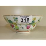 ORIENTAL BOWL WITH 6 CHARACTER MARKS c1850 6 CMS HIGH, 14.5 CMS DIAMETER
