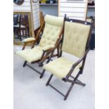 2 UPHOLSTERED FOLDING CHAIRS