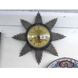 METAMEC SUNBURST WALL CLOCK 46 X 46 CMS