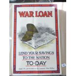 ORIGINAL WW1, 'LEND YOUR SAVINGS TO THE NATION TODAY' POSTER NO 22 BY SIR JOSEPH CAUSTON & SONS