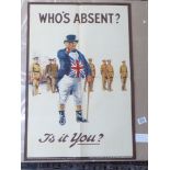 ORIGINAL JOHN BULL WHO'S ABSCENT (IT IS YOU ) POSTER NO 125 50W X 74H CMS