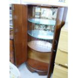 BOW FRONTED DRINKS CABINET