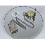 HALL MARKED SILVER VESTA CASE, CHESTER 1898-99 JOHN MILLWARD BANKS, 25.98 GRAMS & HALL MARKED SILVER