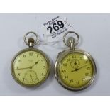 MILITARY STOP WATCH S 3090 BY CUPREL + A SWISS MADE LIMIT POCKET WATCH