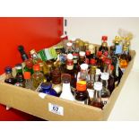 COLLECTION OF MINIATURE BOTTLES OF ALCOHOL