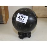 MARBLE ORB ON STAND