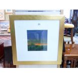 FRAMED & GLAZED PAINTING OF BRIGHTON SIGNED PAUL EVANS 67 X 67 CMS