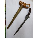 DECORATIVE KRISS DAGGER IN A COPPER SHEAF 50 CMS LONG